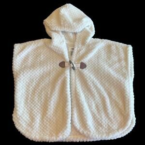 Old Navy Fuzzy Textured 4T Diva Hooded Cloak Button Front, Warm Poncho KK-03